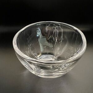 Vintage ORREFORS Crystal Round Bowl Signed | MCM.